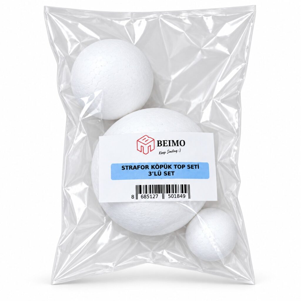 Beimo Strafor Köpük Top Seti 3'Lü (3-5-8 Cm)