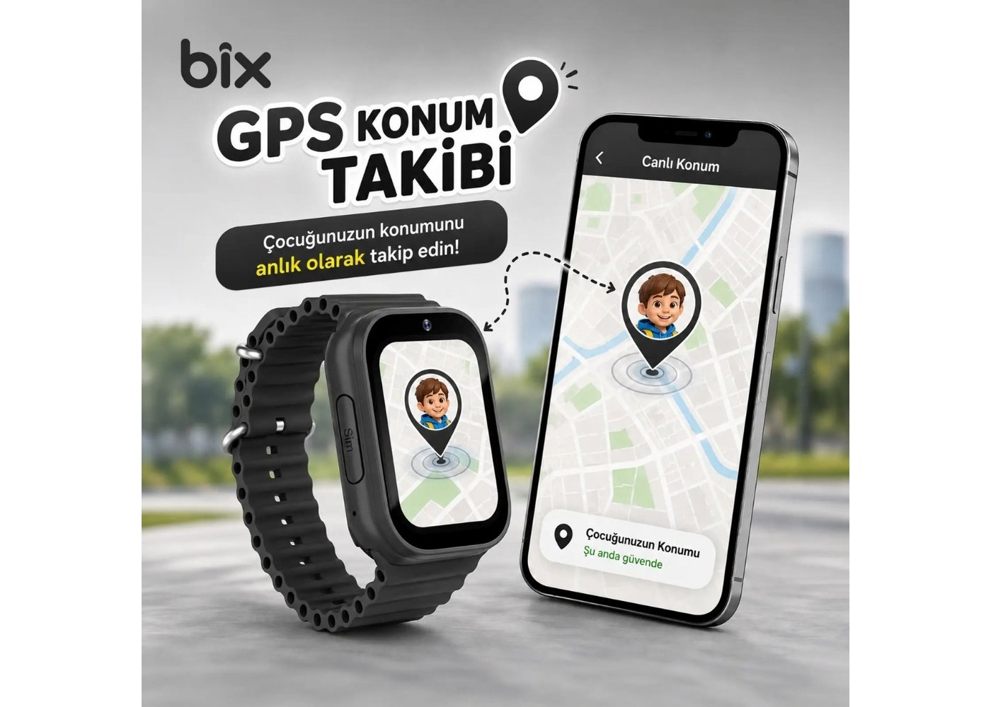 Bix Kids KW01 4G Çocuk Akıllı Saati Pembe