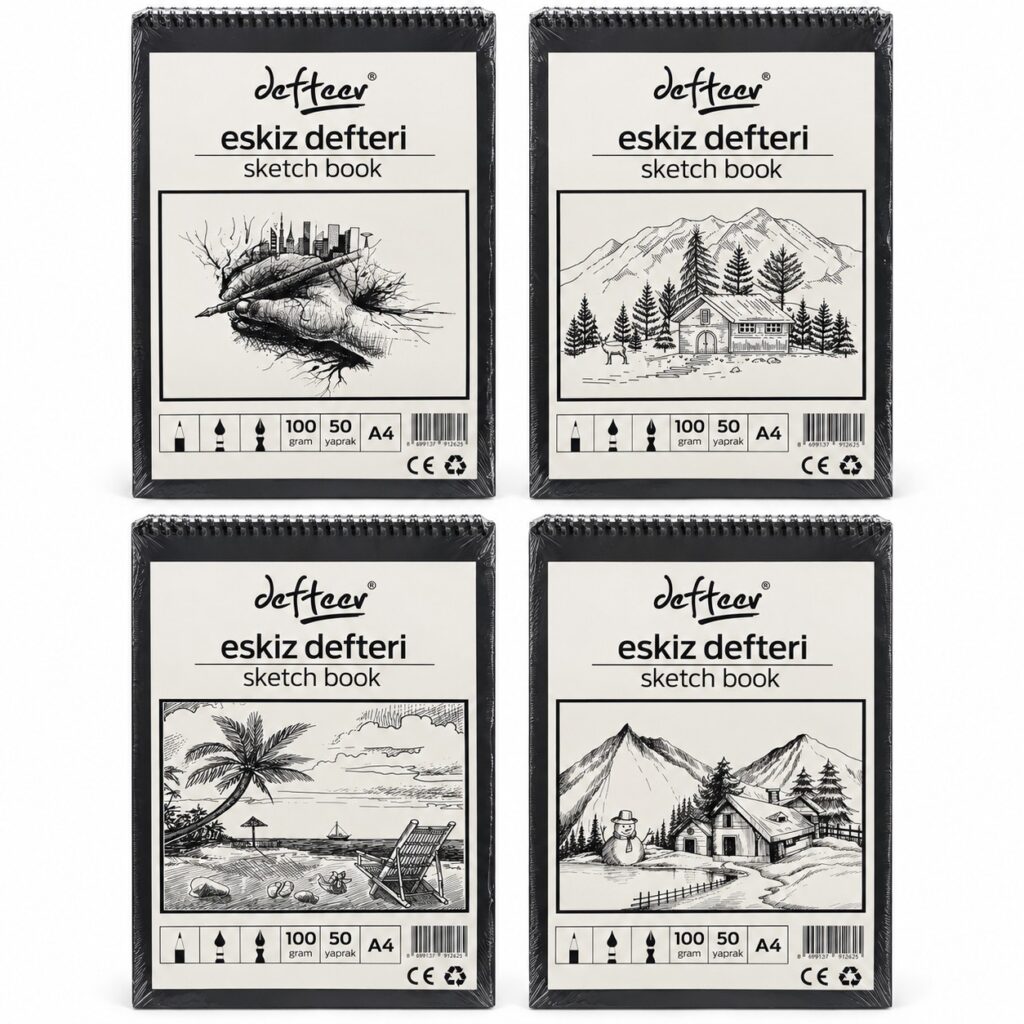 Deffterr A4 Eskiz Defteri 100 Gram 50 Yaprak