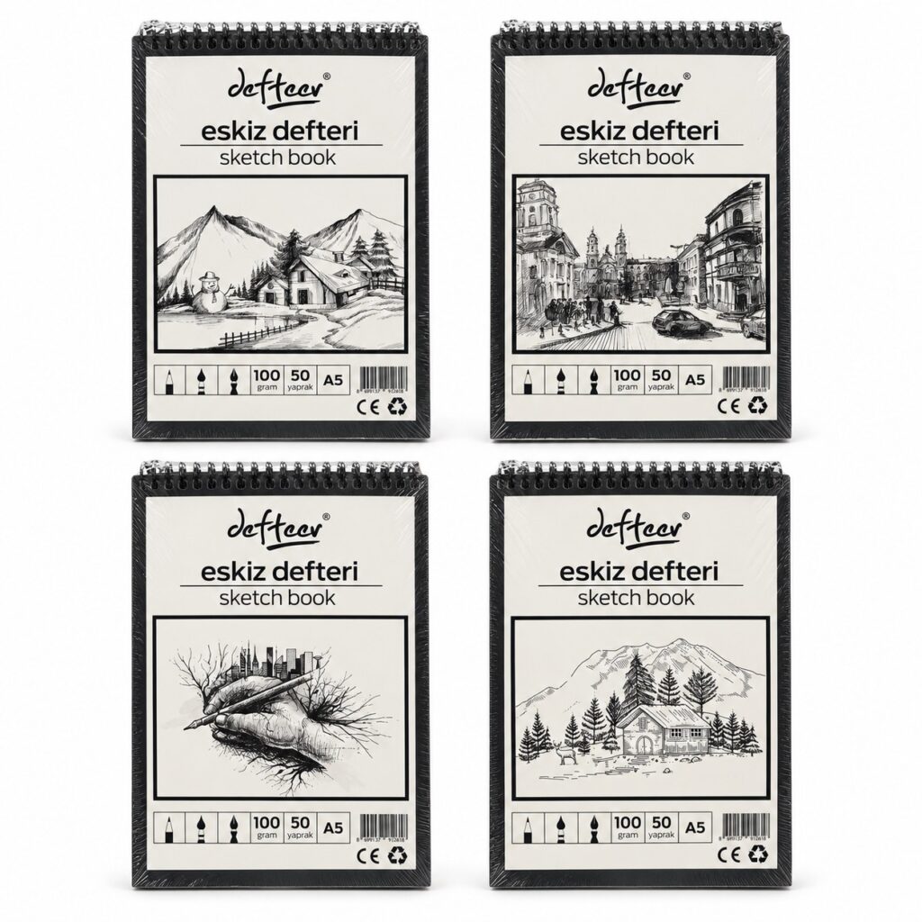 Deffterr A5 Eskiz Defteri 100 Gram 50 Yaprak