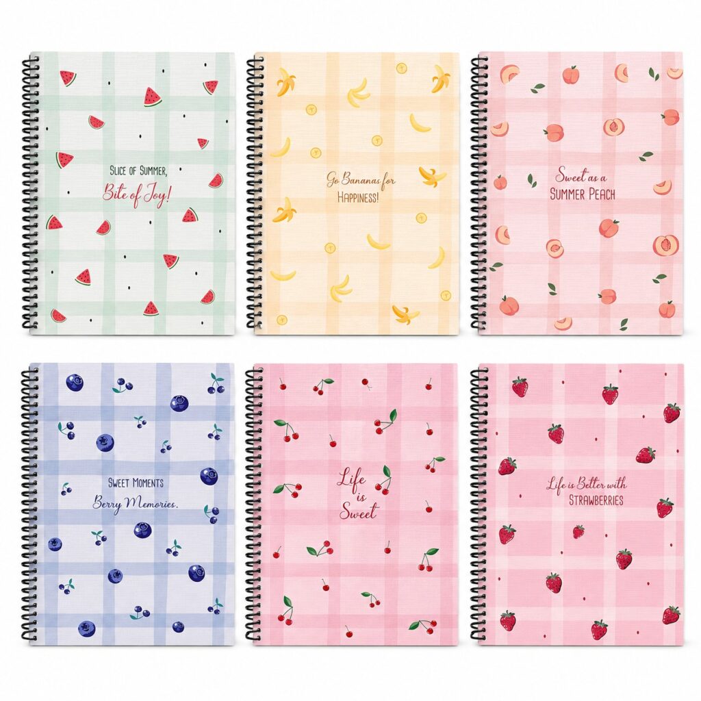 Dilman Meyve Serisi 16 *22 Cm Spralli Modelist Defter 8'Li