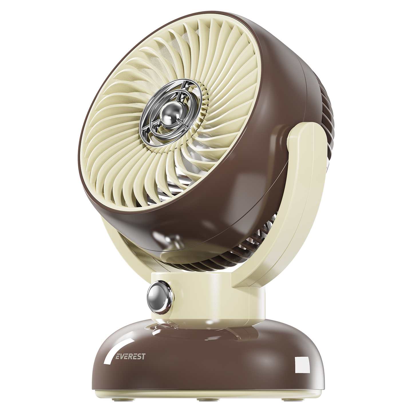 Everest EFN12 Kahve 1200mAh 3 Hız Kademe Led Işıklı Retro Masaüstü Usb Fan
