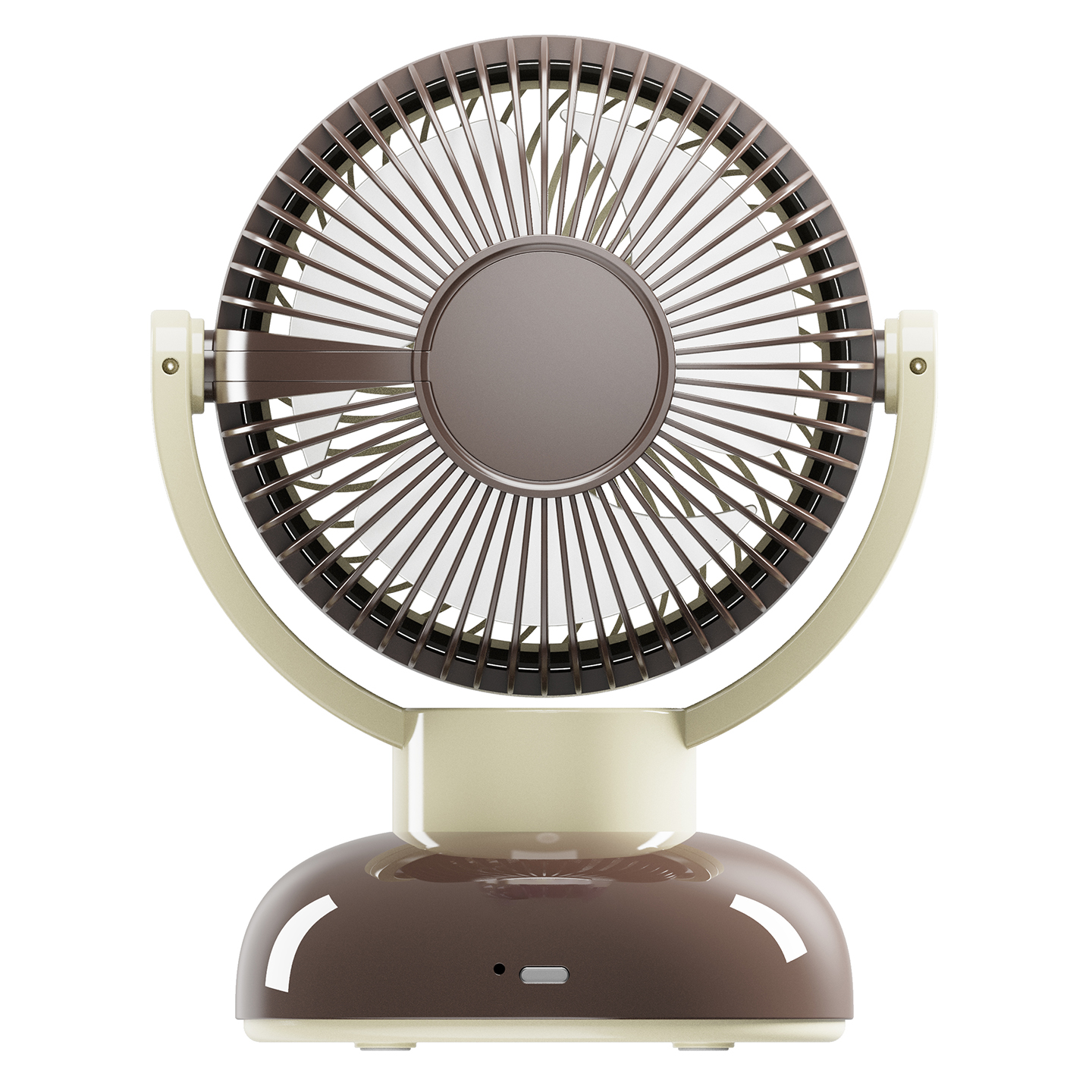 Everest EFN12 Kahve 1200mAh 3 Hız Kademe Led Işıklı Retro Masaüstü Usb Fan