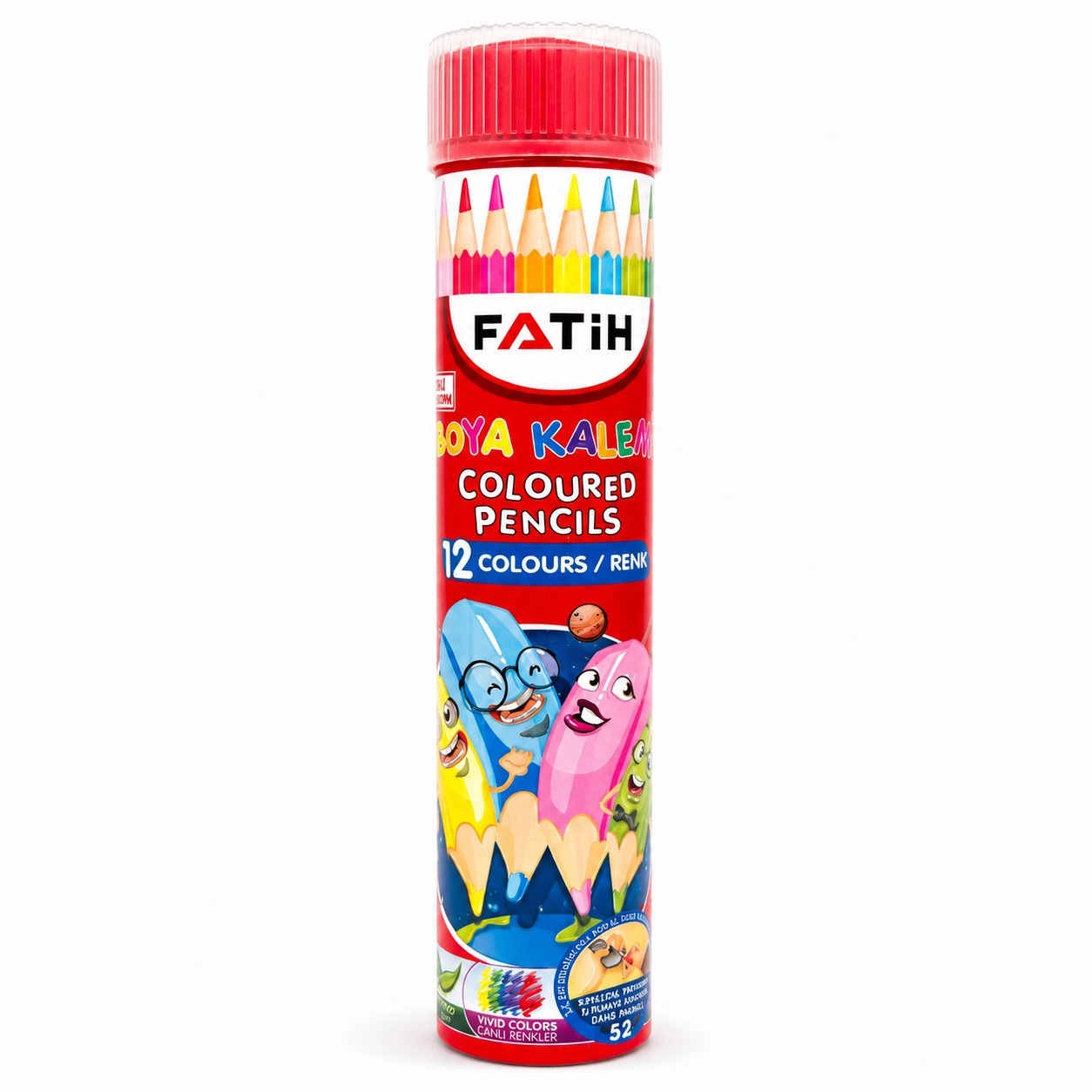 Fatih Kuru Boya Tüplü 12 Renk Tam Boy