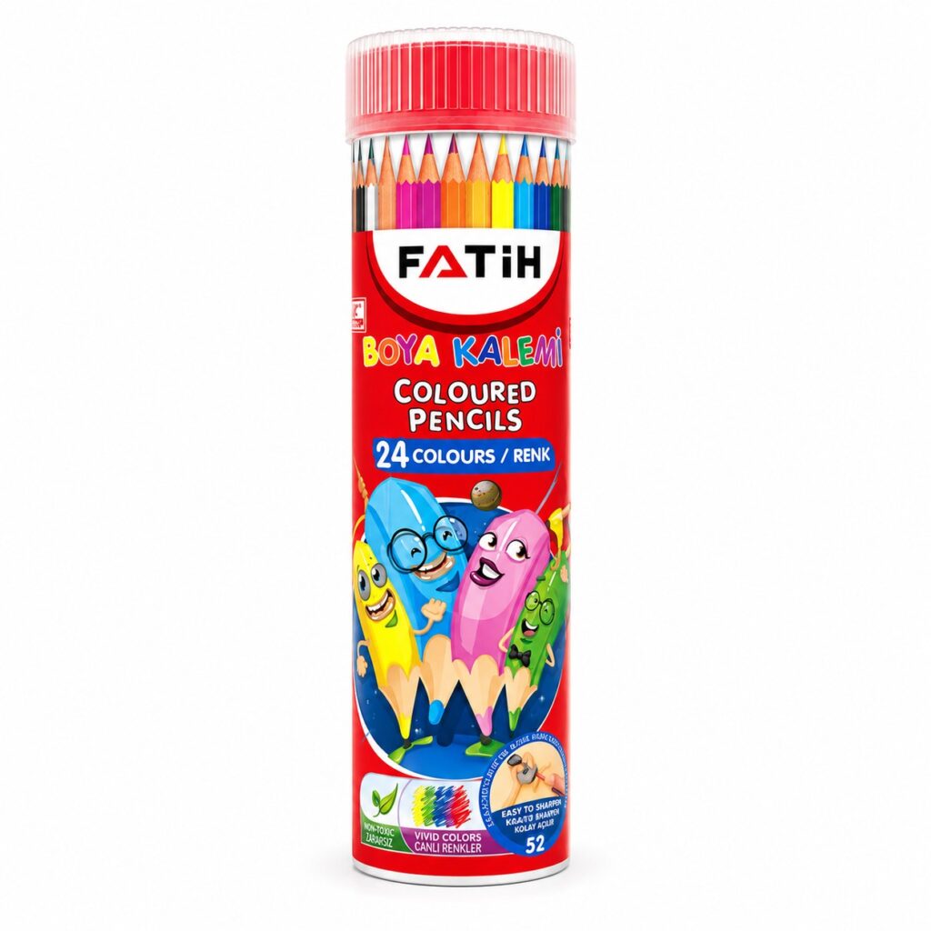 Fatih Kuru Boya Tüplü 24 Renk Tam Boy