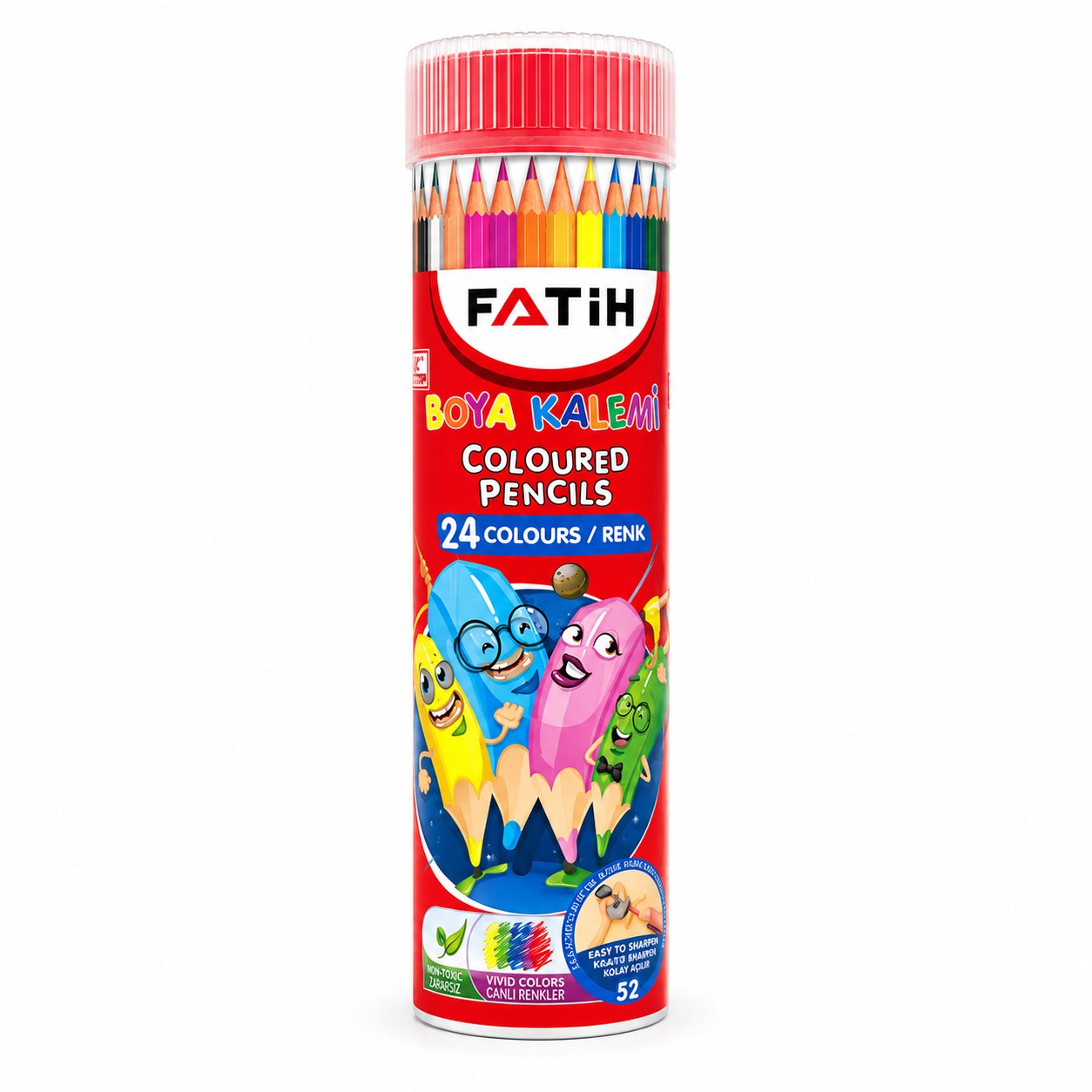Fatih Kuru Boya Tüplü 24 Renk Tam Boy