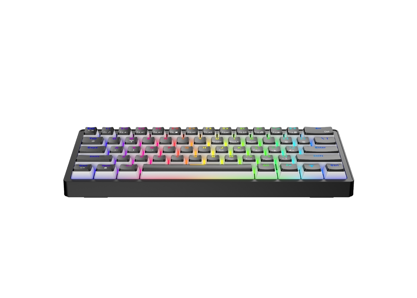 Gameagle GE2014 Poseidon RGB Kablolu 12 Mod RGB US Layout DoubleShot FullAnti-Ghosting Mekanik Oyuncu Klavyesi Siyah