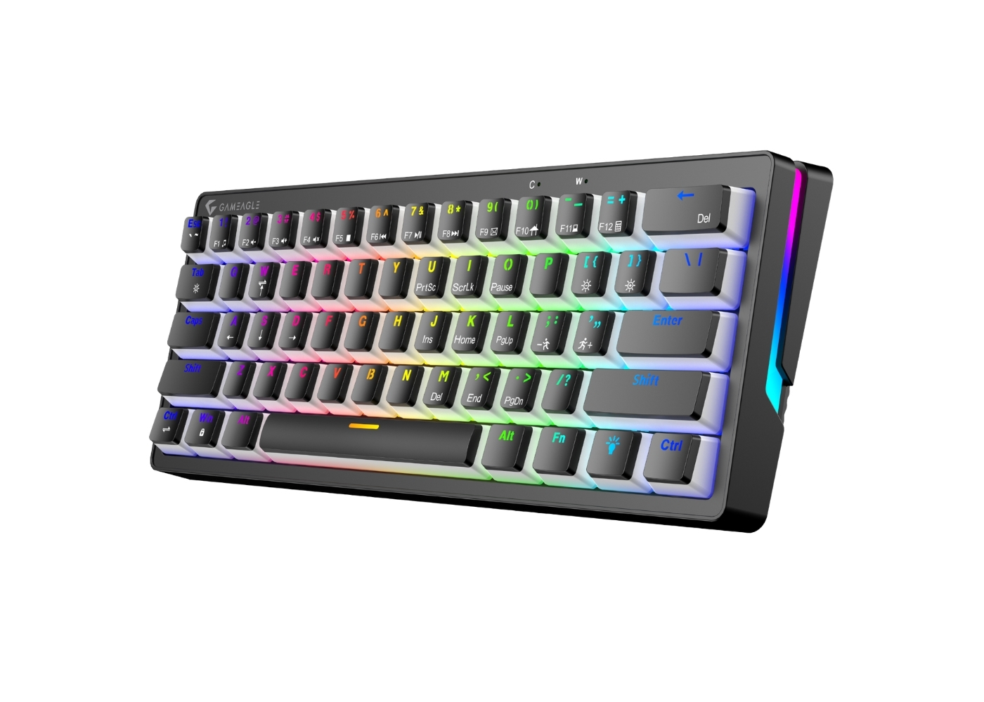 Gameagle GE2014 Poseidon RGB Kablolu 12 Mod RGB US Layout DoubleShot FullAnti-Ghosting Mekanik Oyuncu Klavyesi Siyah