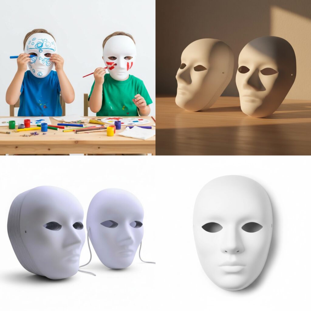 İthal Boyama Maske Büyük Lastikli Ekstra Kaliteli 20'Li Paket 0 Pamuk