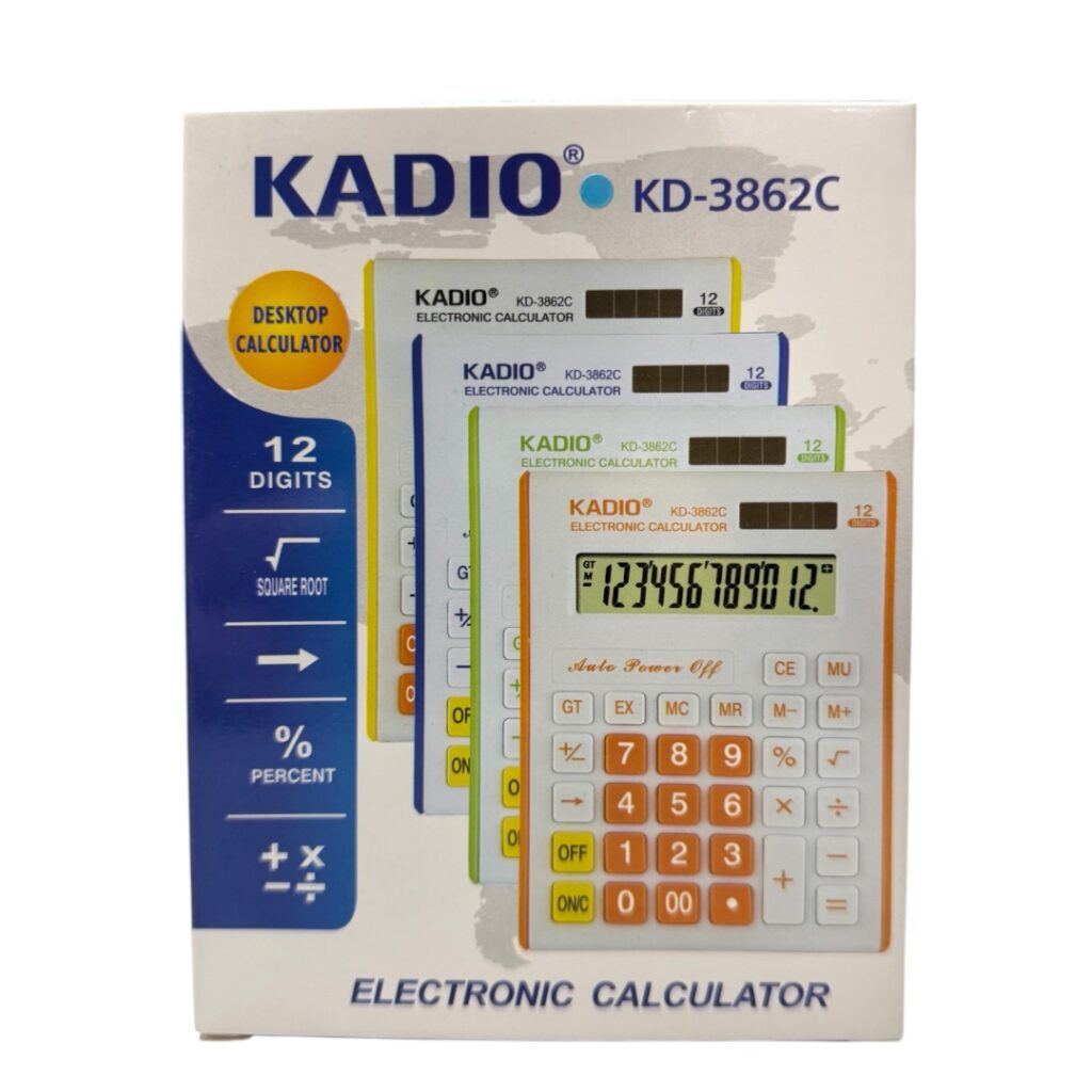 Kadio Kd-3862C Renkli Hesap Makinesi