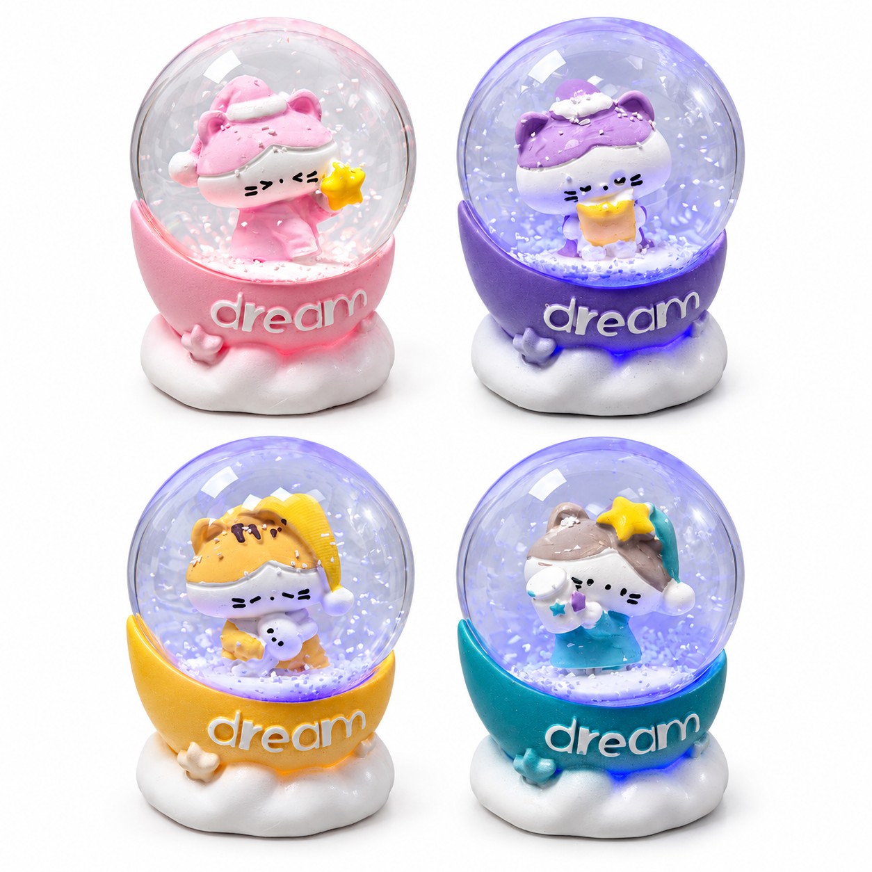 Küçük Boy Işıklı Kar Küresi 10 Cm