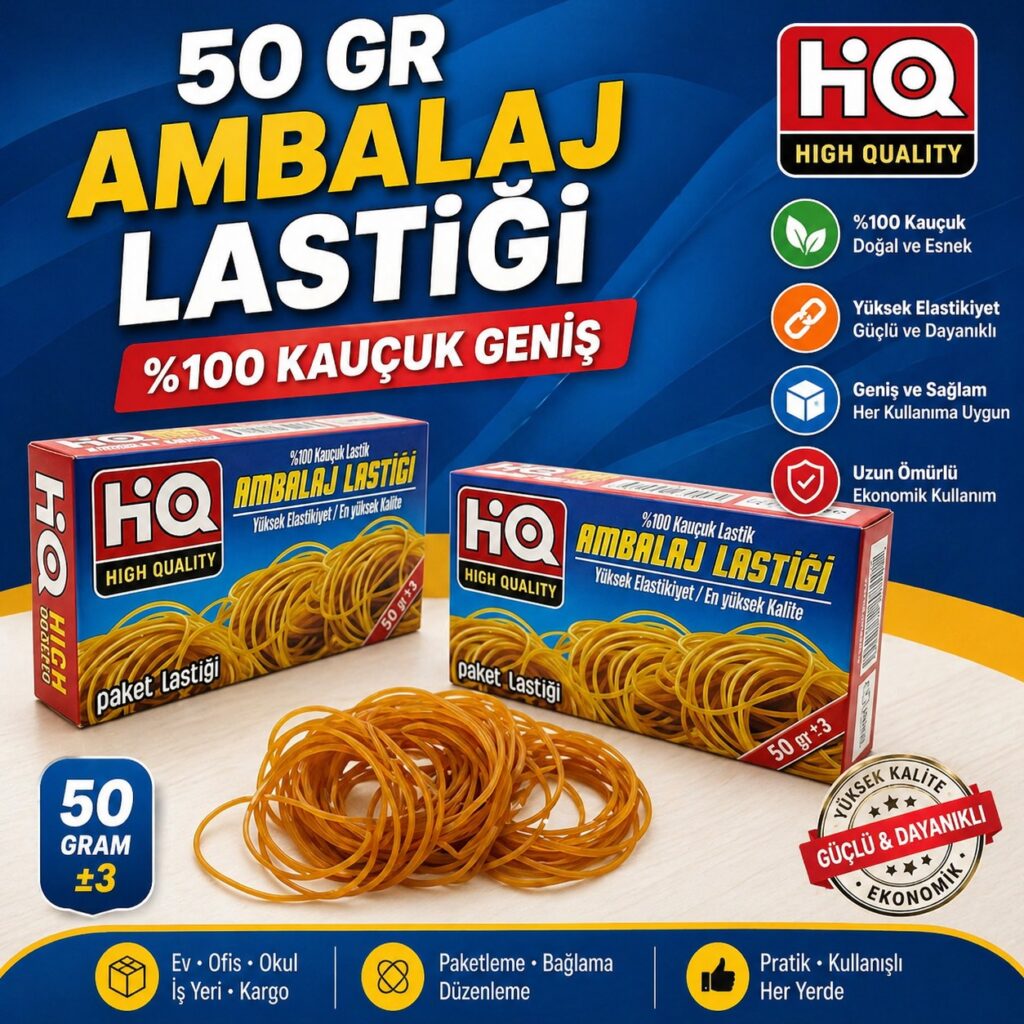 Kutulu 50 Gr Ambalaj Para Lastiği 0 Kauçuk