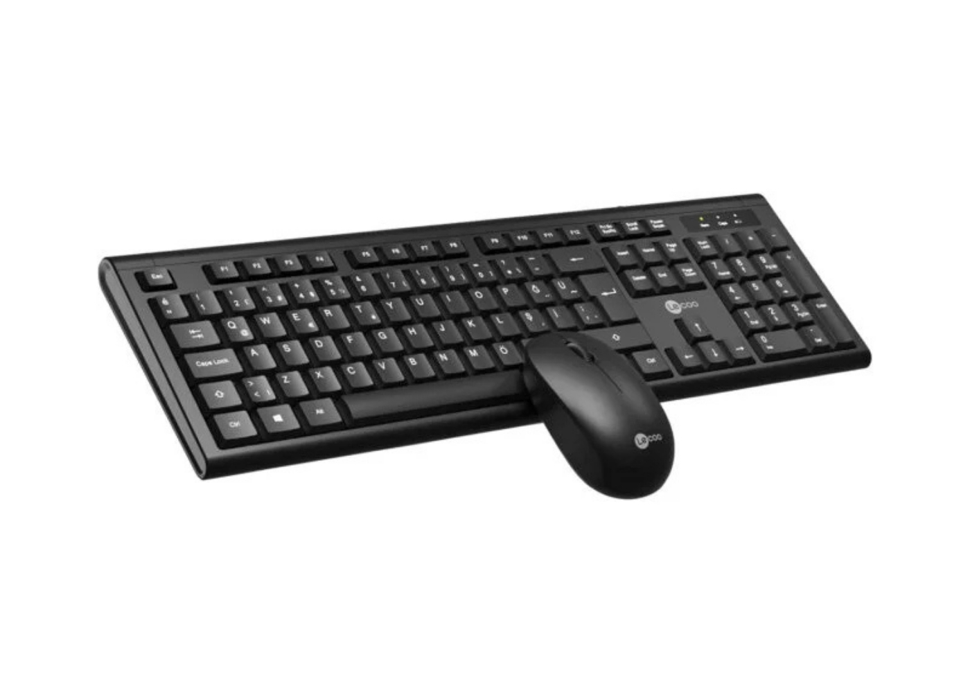 Lecoo KW200 Kablosuz Türkçe Q Klavye & Mouse Set Siyah
