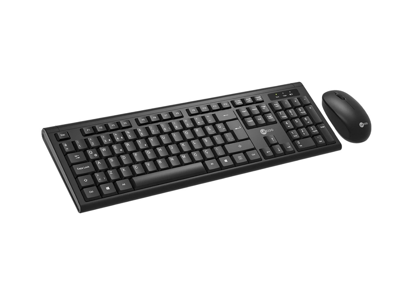Lecoo KW200 Kablosuz Türkçe Q Klavye & Mouse Set Siyah