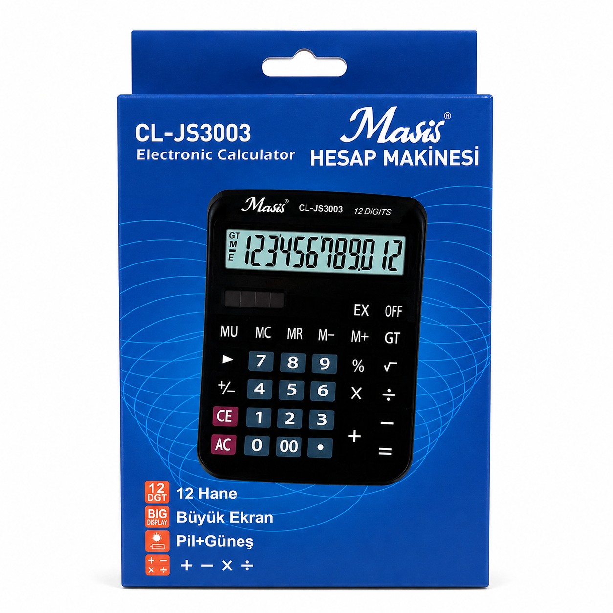 Masis Cs-J3003 Hesap Makinesi (Güneş Enerjili)