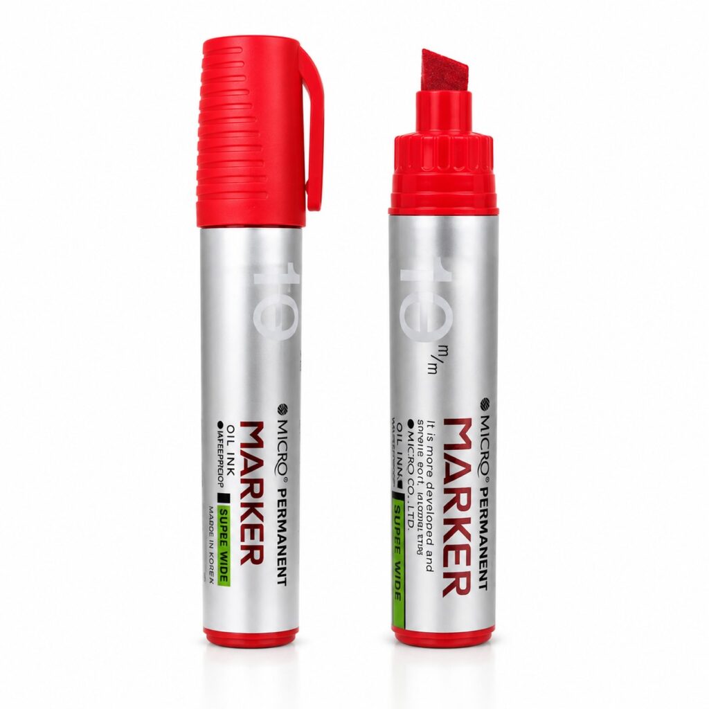 Mıcro 10 Mm Marker Koli Kalemi Kırmızı Renk 12'Li
