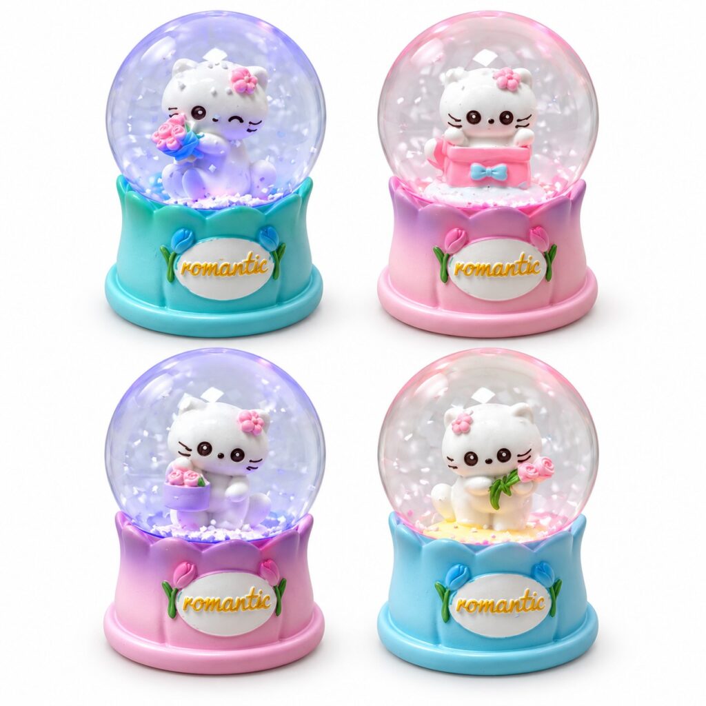 Minik Boy Işıklı Kar Küresi 8 Cm