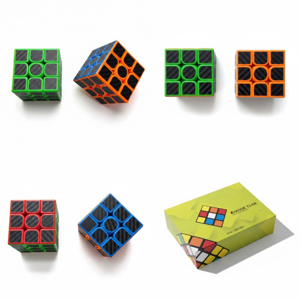 No.355-1A Neon Renkler Lüx Zeka Küpü 6'Lı Paket