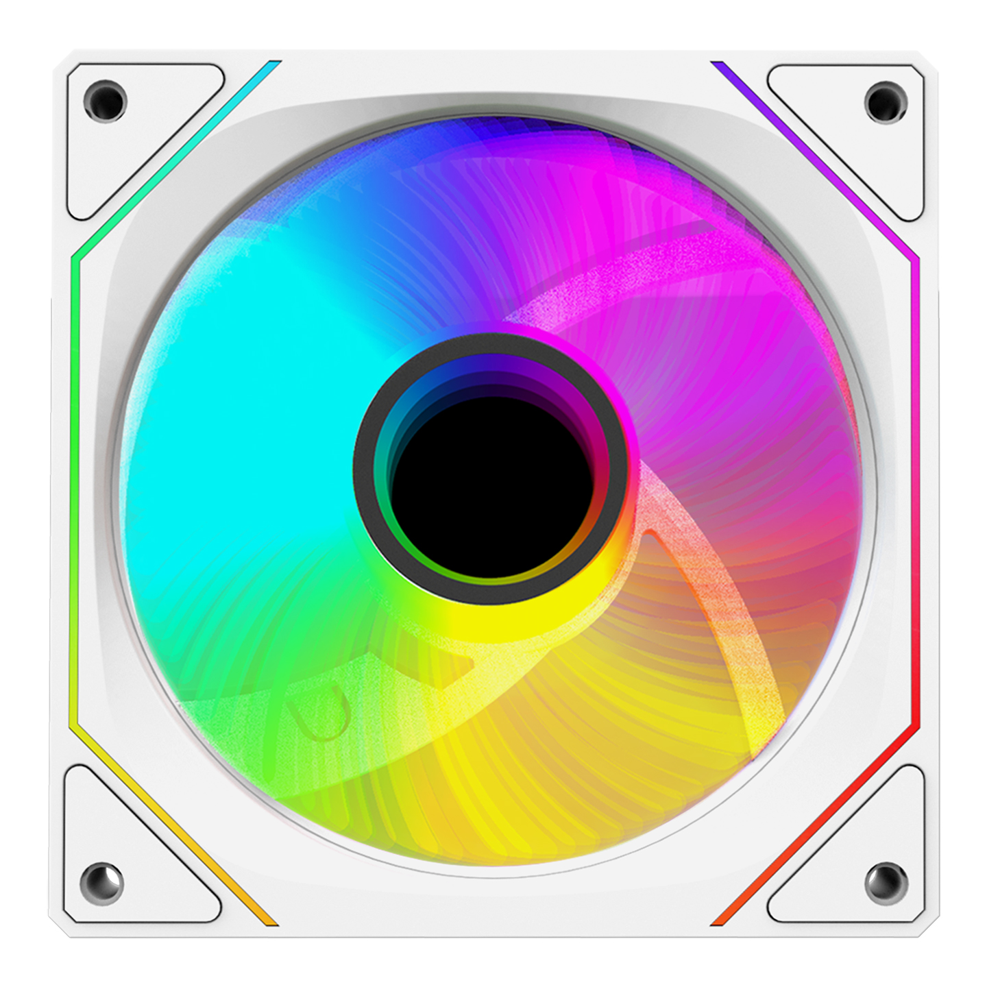Rampage 7C-120B 120*120*25mm Double Ring Aynalı ARGB Beyaz Kasa Fanı
