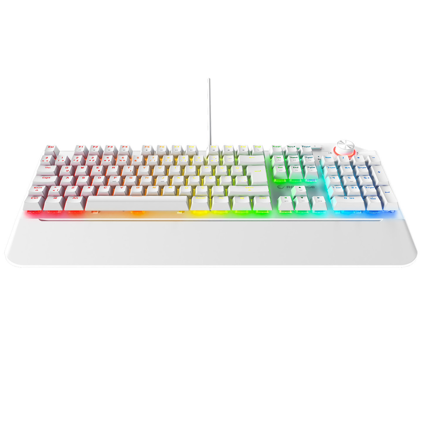Rampage Hydra R6 Full Color RGB LED Beyaz Gaming Pro Red Switch Q Aluminyum Kaplama Multimedia Mekanik Klavye