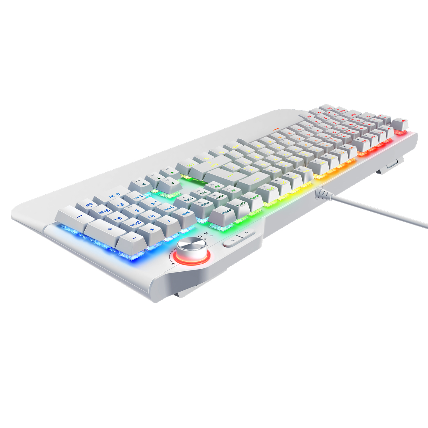 Rampage Hydra R6 Full Color RGB LED Beyaz Gaming Pro Red Switch Q Aluminyum Kaplama Multimedia Mekanik Klavye
