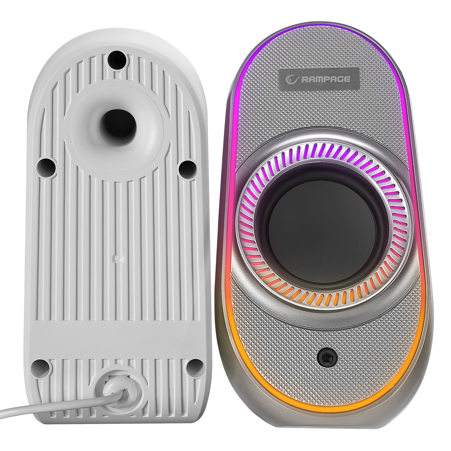 Rampage RMS-X3 2.0 6W Bluetooth Özellikli Beyaz Multimedia RGB Işıklı Gaming USB Speaker
