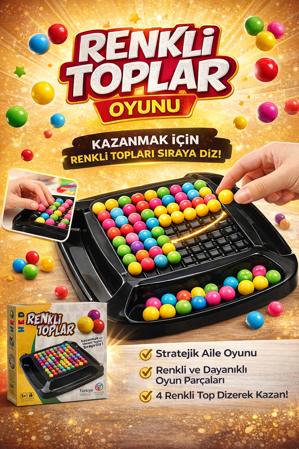 Renkli Toplar Kutu Oyunu