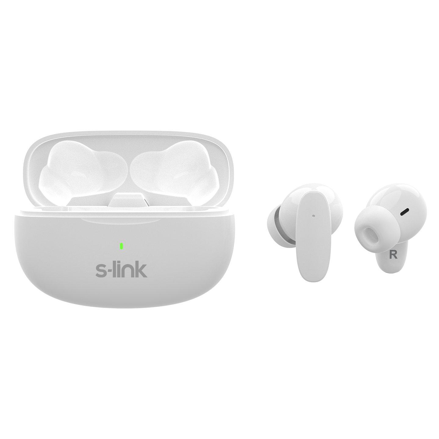 S-link EARDOPES SL-TWS08 Beyaz 4 Mikrofonlu Enc Dual Mıc. TWS 50/500mah BT Mikrofonlu Kulaklık