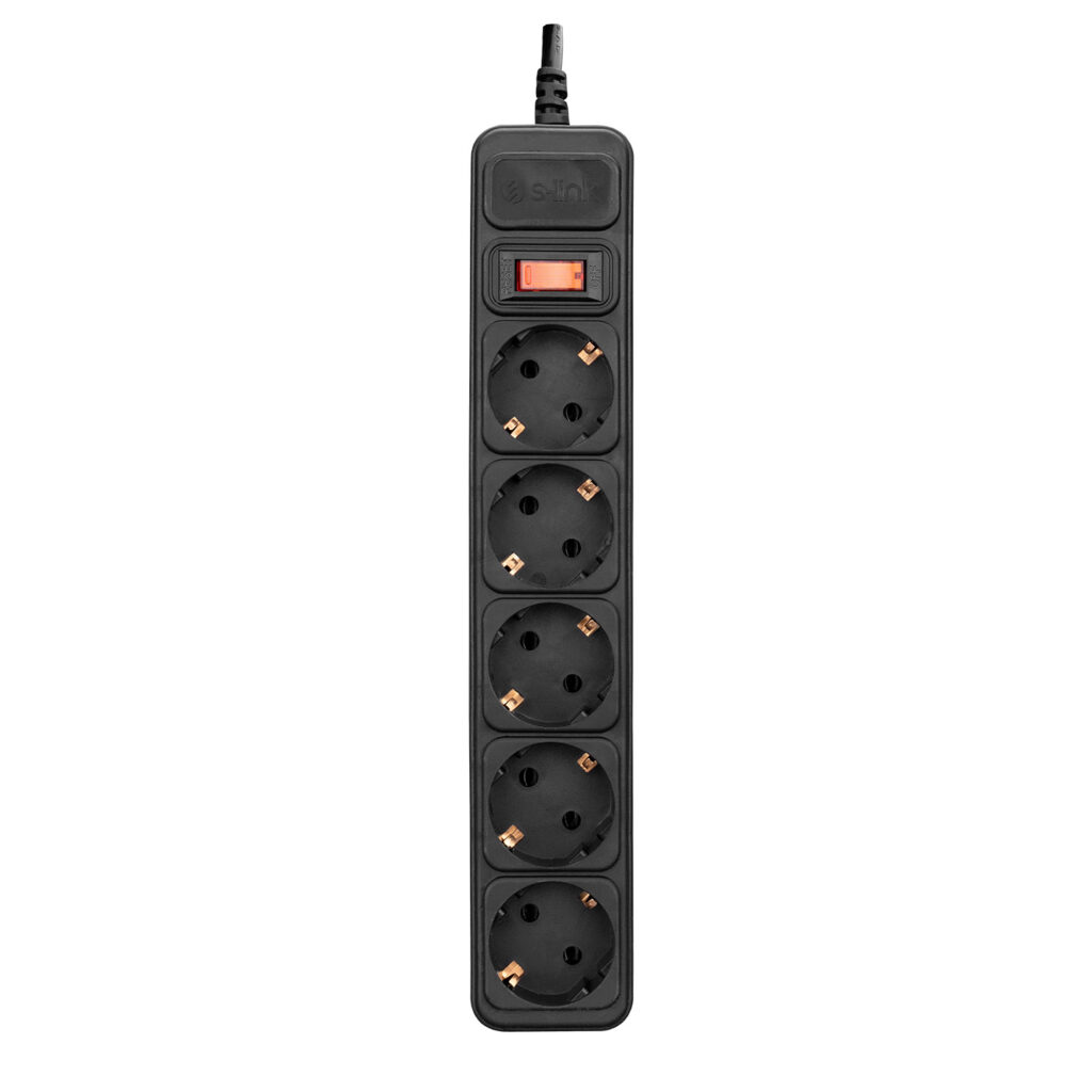 S-link SPG3-J-5 1.5m 306Joule 5Li Akım Kor.Siyah Priz