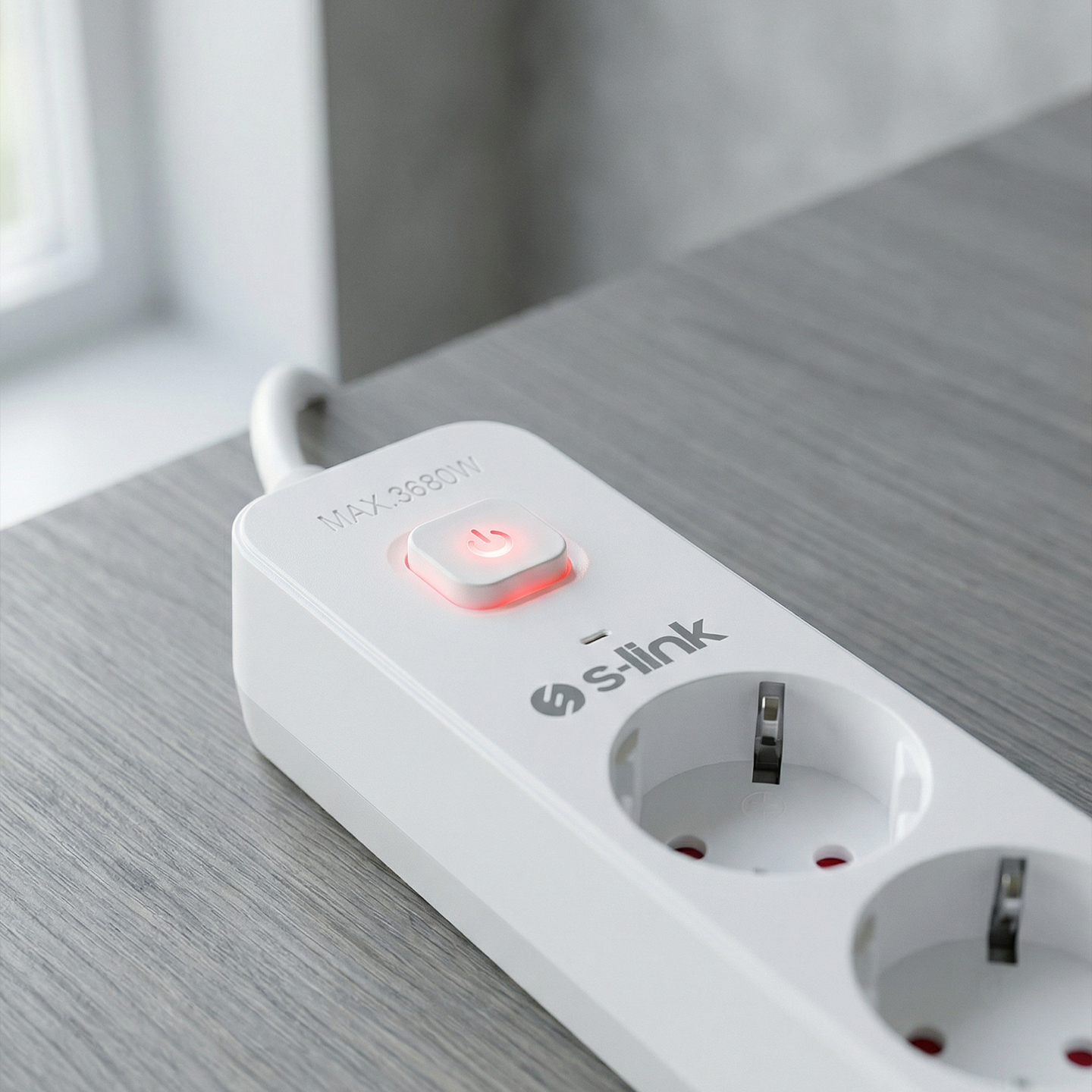 S-link SPG501S 1.5m 1.5mm 100% Bakır 750 Joule 5 li Anahtarlı Akım Korumalı Priz