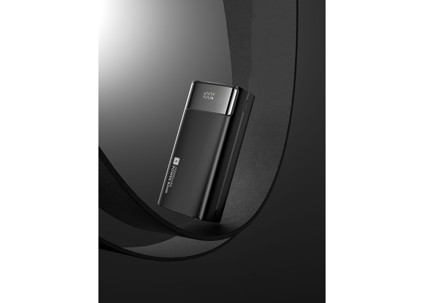 Snapron SNP-3035 30000mAh 22.5W PD Hızlı Şarj Powerbank | Dahili Lightning, Type-C ve USB Kablolu | LCD Ekran