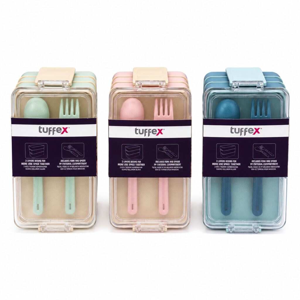 Tuffex 3 Katlı Beslenme Kabı Lunc Box *Koli 24