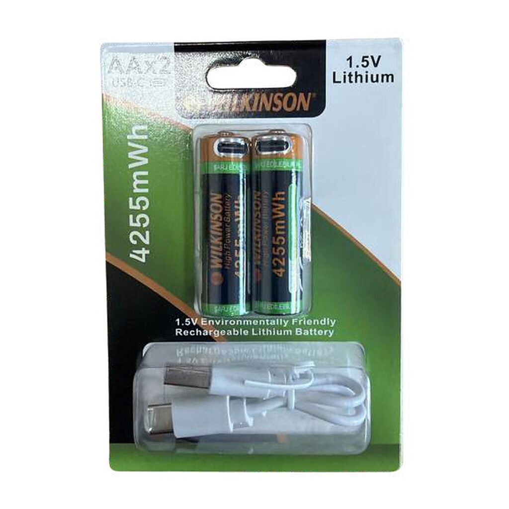 Wilkinson WLK4761 Type-C Şarjlı AA Lityum Pil 2'li 1.5V