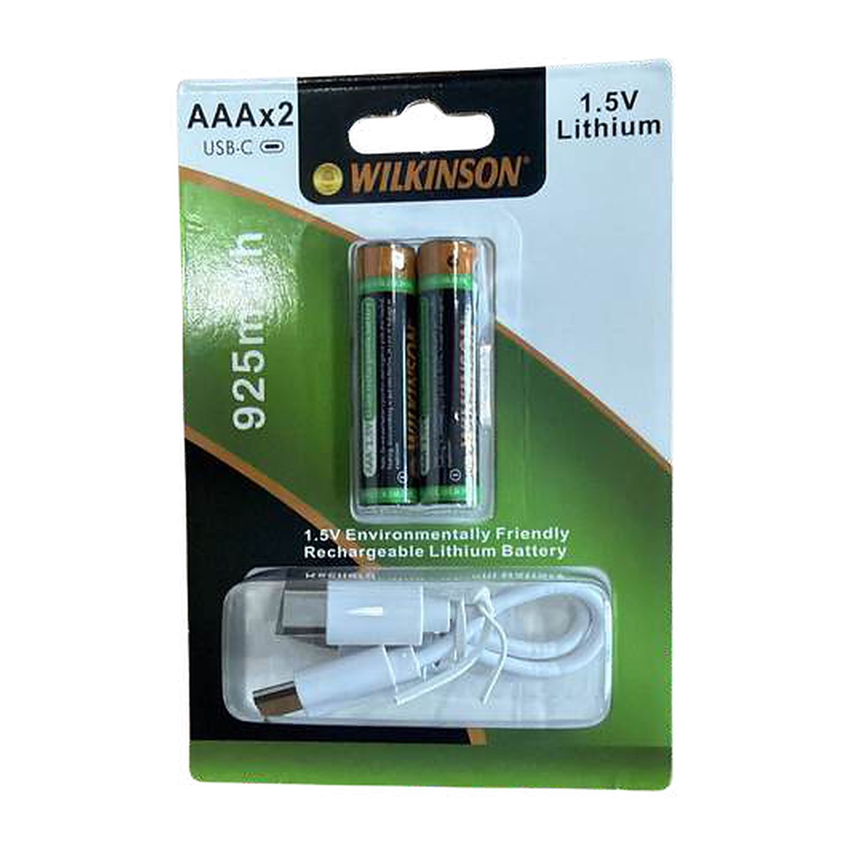 Wilkinson WLK4762 Type-C Şarjlı AAA Lityum Pil 2'li 1.5V